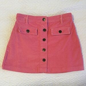 Crewcuts pink corduroy skirt